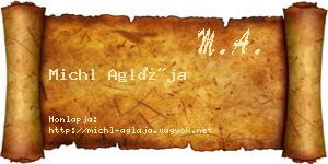 Michl Aglája névjegykártya
